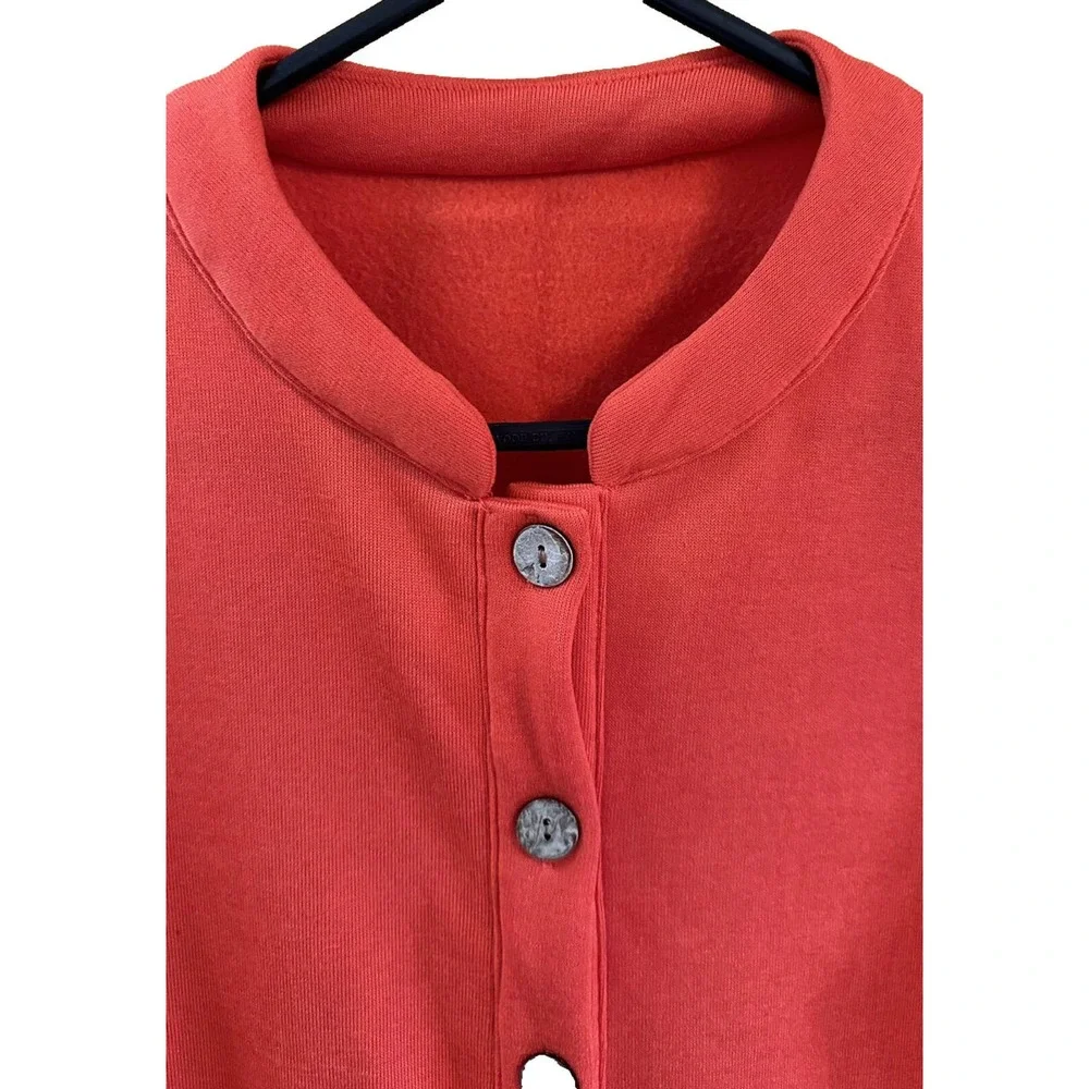 NWT, Floral Blooming Women’s Sz Medium Red Button Front Jacket w/Pockets - Picture 3 of 16